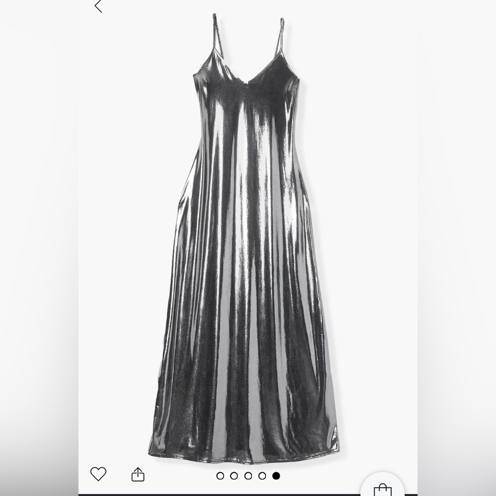 Metallic Maxi Strappy Dress